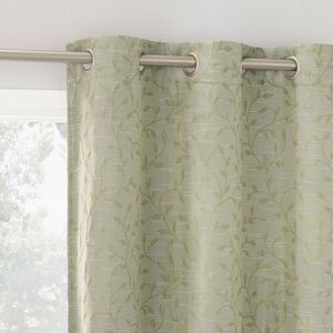 Sun Zero - 40"x96" Sun Zero Brinlee Leaf Silhouette 100% Blac Sage Green